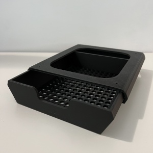 Sertar birou, Negru, 20.5 X19.5 X 5 cm, imprimat 3D din PLA (Bioplastic)