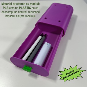 Sertar oval birou, Mov, 17.5 X 11 X 5 cm, imprimat 3D din PLA (Bioplastic) - Img 3