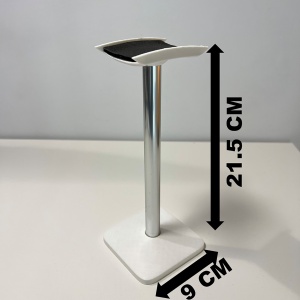 Suport pentru casti de birou, Alb, Aluminiu eloxat, imprimat 3D din PLA (Bioplastic), Material moale - Img 6