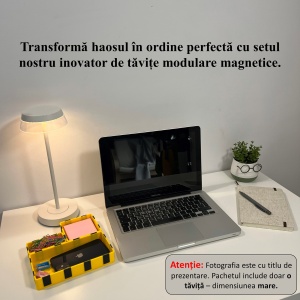 Tavita modulara magnetica, Galben, 9 X 18 cm, imprimat 3D din PLA (Bioplastic) - Img 5