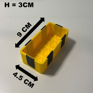 Tavita modulara magnetica, Galben, 9 X 4.5 cm, imprimat 3D din PLA (Bioplastic) - Img 5