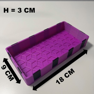 Tavita modulara magnetica, Mov, 9 X 18 cm, imprimat 3D din PLA (Bioplastic) - Img 6