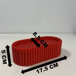 Cutiuta eleganta cu capac magnetic, Multifunctionala, Rosu, 17,5 X 8,5 X 5 cm, imprimat 3D din PLA (Bioplastic) - Img 6