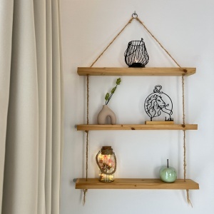 Decoratiune Casa, zodia LEU – DECORADI®, Eco-friendly, Baza din Lemn Natural, Design Abstract, Negru 19.5 cm – Cadou sau Decoratiune de interior cu design modern, Printat 3D din PLA Eco (plastic biodegradabil) - Img 5