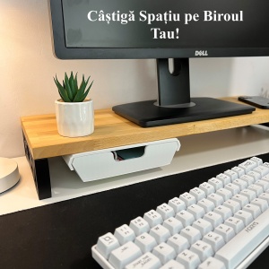Sertar birou, Alb, 20.5 X19.5 X 5 cm, imprimat 3D din PLA (Bioplastic) - Img 4