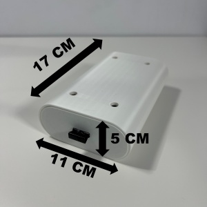 Sertar oval birou, Alb, 17.5 X 11 X 5 cm, imprimat 3D din PLA (Bioplastic) - Img 6