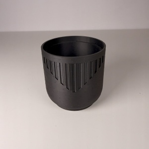Set 3 Ghivece pentru plante mici (plantele nu sunt incluse), Diametru intern 6.5 cm, Negru, Printat 3D din PLA ECO(plastic biodegradabil) - Img 4