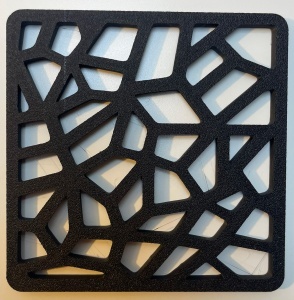 Set 6 suporturi / coastere pahare, dimensiune 9 X 9 cm, negru, cutie inclusa, imprimate 3D, model 3003 - Img 5