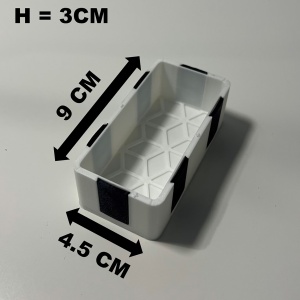 Tavita modulara magnetica, Alb, 9 X 4.5 cm, imprimat 3D din PLA (Bioplastic) - Img 5