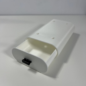 Sertar oval birou, Alb, 17.5 X 11 X 5 cm, imprimat 3D din PLA (Bioplastic)