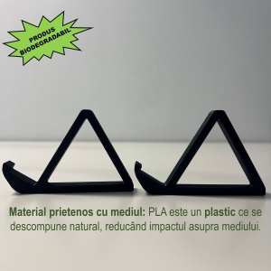 Set 2 suporti pentru tastatura imprimati 3D din PLA (Bioplastic), NEGRU, Permite eliberarea rapida a biroului, Pune in valoare tastaturile de colectie - Img 6