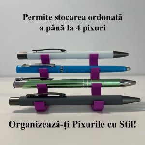 Suport 4 pixuri, Mov, imprimat 3D din PLA (Bioplastic) - Img 2