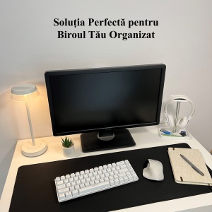 Suport pentru casti de birou cu tavita, Alb, Aluminiu eloxat, imprimat 3D din PLA (Bioplastic), Material moale - Img 5