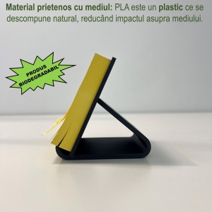 Suport pentru notite, Negru, 8 cm, imprimat 3D din PLA - Img 3