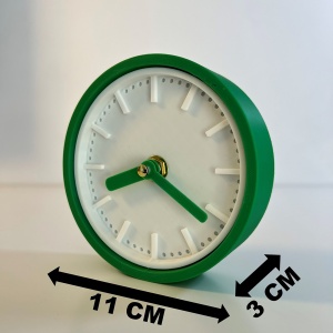 Ceas de birou - Mecanism SILENTIOS – DECORADI®, Eco-friendly, Design Modern, Colectie Spectrum, Alb / Verde deschis, Diametru 11cm – Cadou sau Ceas de camera decorativ cu design modern, Printat 3D din PLA ECO(plastic biodegradabil) - Img 6