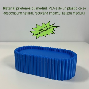 Cutiuta eleganta cu capac magnetic, Multifunctionala, Albastru, 17,5 X 8,5 X 5 cm, imprimat 3D din PLA (Bioplastic) - Img 2