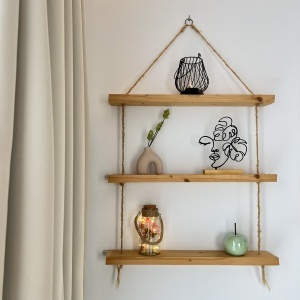 Decoratiune Casa, Chipul cu Frunze – DECORADI®, Eco-friendly, Baza din Lemn Natural, Design Abstract, Negru 21 cm – Cadou sau Decoratiune de interior cu design modern, Printat 3D din PLA Eco (plastic biodegradabil) - Img 5