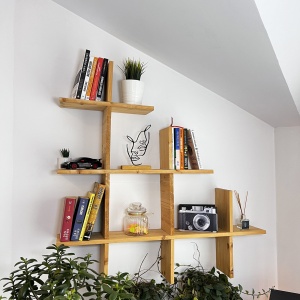 Decoratiune Casa, Chipuri Unite – DECORADI®, Eco-friendly, Baza din Lemn Natural, Cadou ideal pentru INDRAGOSTITI, Negru 21.5 cm – Decoratiune de interior cu Design Modern, Printat 3D din PLA Eco (plastic biodegradabil) - Img 3