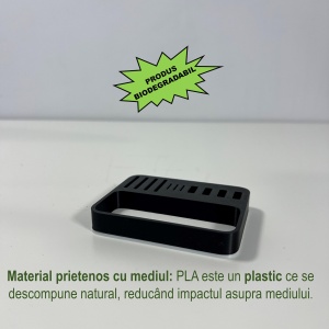 Organizator 4 Memorii USB, 4 Carduri SD, 3 Carduri MicroSD + Minitavita, Multifunctional, Alb/Negru, 9 X 7 cm, imprimat 3D din PLA (Bioplastic) - Img 3