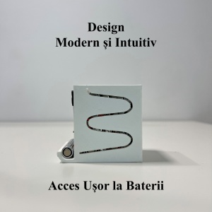 Organizator baterii AAA (LR3), Stocare pana la 18 Baterii AAA, alb, imprimat 3D din PLA (Bioplastic) - Img 4