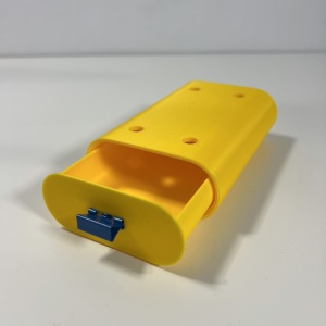 Sertar oval birou, Galben, 12.5 X 8.5 X 4 cm, imprimat 3D din PLA (Bioplastic)