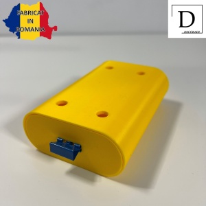 Sertar oval birou, Galben, 12.5 X 8.5 X 4 cm, imprimat 3D din PLA (Bioplastic) - Img 2