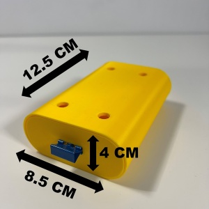 Sertar oval birou, Galben, 12.5 X 8.5 X 4 cm, imprimat 3D din PLA (Bioplastic) - Img 6