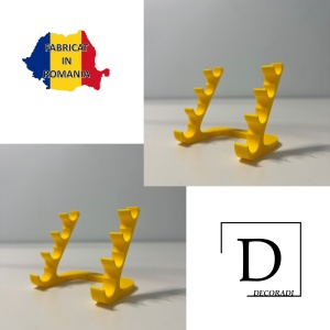 Suport pentru 4 pixuri, Galben, imprimat 3D din PLA (Bioplastic) - Img 4