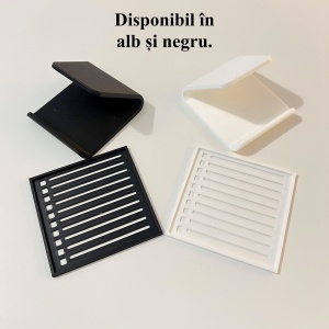 Suport pentru notite de birou cu sablon pentru liste personalizate, Alb, 8 cm, imprimat 3D din PLA (Bioplastic) - Img 6
