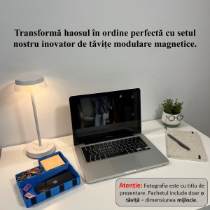 Tavita modulara magnetica, Albastru, 9 X 9 cm, imprimat 3D din PLA (Bioplastic) - Img 5