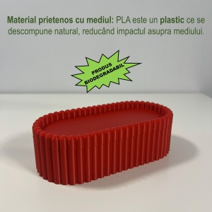 Cutiuta eleganta cu capac magnetic, Multifunctionala, Rosu, 17,5 X 8,5 X 5 cm, imprimat 3D din PLA (Bioplastic) - Img 2