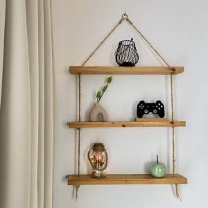 Decoratiune Casa, Controller Consola – DECORADI®, Eco-friendly, Baza din Lemn Natural, Design Modern, Negru 11.5cm – Cadou sau Decoratiune de interior ideala pentru iubitorii de jocuri video, Printat 3D din PLA(plastic biodegradabil) - Img 5