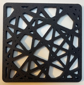 Set 6 suporturi / coastere pahare, dimensiune 9 X 9 cm, negru, cutie inclusa, imprimate 3D, model 3003 - Img 6