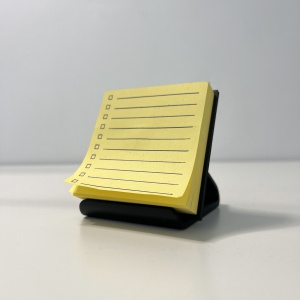 Suport pentru notite, Negru, 8 cm, imprimat 3D din PLA