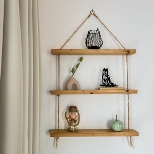 Decoratiune Casa, Lup – DECORADI®, Eco-friendly, Baza din Lemn Natural, Design Modern, Negru 16cm – Cadou sau Decoratiune de interior ideala pentru iubitorii de animale, Printat 3D din PLA ECO (plastic biodegradabil) - Img 5