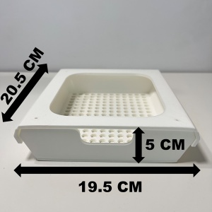 Sertar birou, Alb, 20.5 X19.5 X 5 cm, imprimat 3D din PLA (Bioplastic) - Img 6