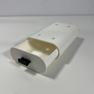 Sertar oval birou, Alb, 12.5 X 8.5 X 4 cm, imprimat 3D din PLA (Bioplastic)