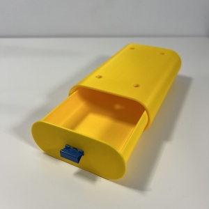 Sertar oval birou, Galben, 17.5 X 11 X 5 cm, imprimat 3D din PLA (Bioplastic)