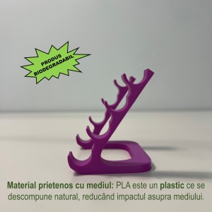 Suport 4 pixuri, Mov, imprimat 3D din PLA (Bioplastic) - Img 3