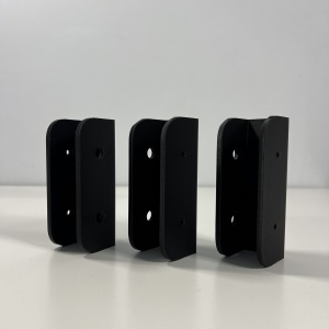 Suport pentru laptop sub birou, negru, imprimat 3D din PLA (Bioplastic)
