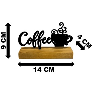Decoratiune Casa, Coffee Cup – DECORADI®, Eco-friendly, Baza din Lemn Natural, Design Modern, Negru 9cm – Cadou sau Decoratiune de interior ideala pentru iubitorii de cafea, Printat 3D din PLA(plastic biodegradabil) - Img 6