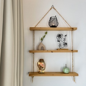 Decoratiune Casa, Gemene si trandafiri – DECORADI®, Eco-friendly, Baza din Lemn Natural, Design Abstract, Negru 21cm – Cadou sau Decoratiune de interior cu design modern, Printat 3D din PLA ECO (plastic biodegradabil) - Img 5