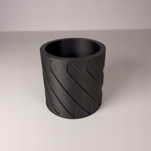 Set 2 Ghivece pentru plante mici (plantele nu sunt incluse), Diametru intern 6 cm, Negru, Printat 3D din PLA ECO(plastic biodegradabil) - Img 4