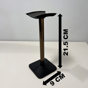 Suport pentru casti de birou, Negru, Aluminiu eloxat, imprimat 3D din PLA (Bioplastic), Material moale - Img 6