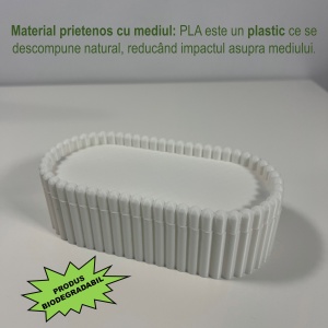 Cutiuta eleganta cu capac magnetic, Multifunctionala, Alb, 17,5 X 8,5 X 5 cm, imprimat 3D din PLA (Bioplastic) - Img 2