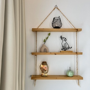 Decoratiune Casa, Catel cu fluture pe nas – DECORADI®, Eco-friendly, Baza din Lemn Natural, Design Modern, Negru 20.5cm – Cadou sau Decoratiune de interior ideala pentru iubitorii de animale, Printat 3D din PLA (plastic biodegradabil) - Img 5