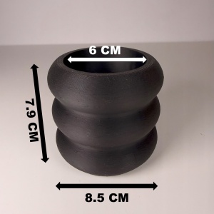 Ghiveci pentru plante mici (planta nu este inclusa), Diametru intern 6 cm, Negru, Printat 3D din PLA ECO(plastic biodegradabil) - Img 6