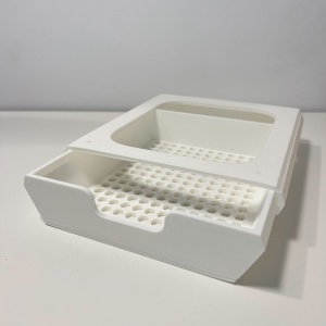 Sertar birou, Alb, 20.5 X19.5 X 5 cm, imprimat 3D din PLA (Bioplastic)