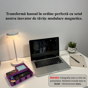 Tavita modulara magnetica, Mov, 9 X 18 cm, imprimat 3D din PLA (Bioplastic) - Img 5