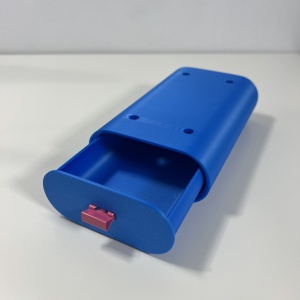 Sertar oval birou, Albastru, 17.5 X 11 X 5 cm, imprimat 3D din PLA (Bioplastic)